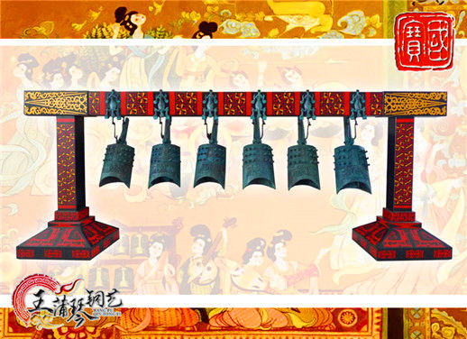 6件套仿古編鐘，小型特色樂器，民樂混音配套